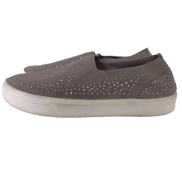 Skechers Poppy Studded Slip-On Sneaker Shoe Women's Size US 9.5 EU 39.5 Taupe - Picture 2 of 13